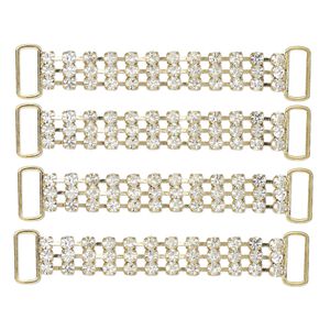 Focal, gold-finished brass and glass, clear, 3x1/2 inch rectangle with (2) 14x5mm holes. Sold per pkg of 4.