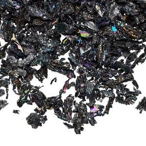 "Tourmaline" (silicon carbide) 1pkg1, rainbow undrilled inlay chip 2 oz mini