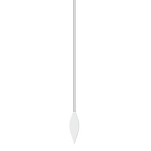 Paddle pin, silver-plated brass, 2-inch spear style, 22 gauge. Sold per pkg of 100.