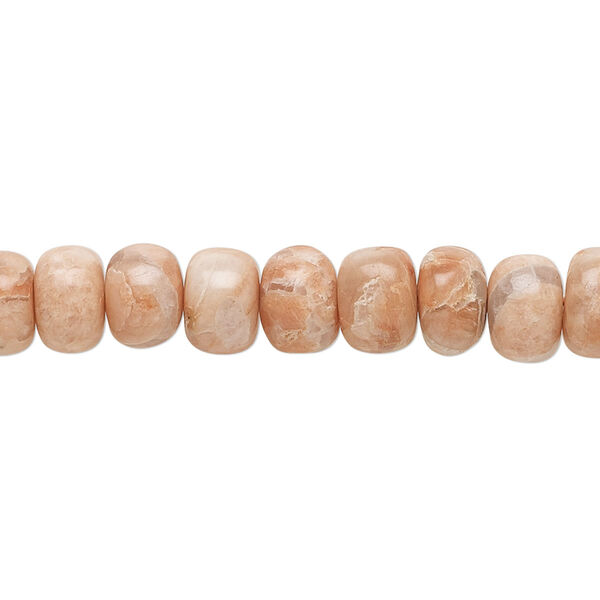 Bead, rose jasper (natural), 7x5mm-8x7mm hand-cut rondelle, B- grade, Mohs hardness 6-1/2 to 7. Sold per 14-inch strand, approximately 65 beads. image number 0