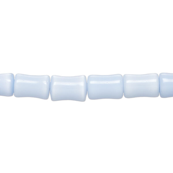 Bead, cat's eye glass (fiber optic glass), blue-violet, 9x5mm-10x7mm bamboo. Sold per 14-inch strand, approximately 40 beads. image number 0