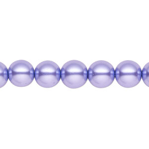 Pearl 2pk violet, Celestial Crystal® 8mm round 15.5-16 inch