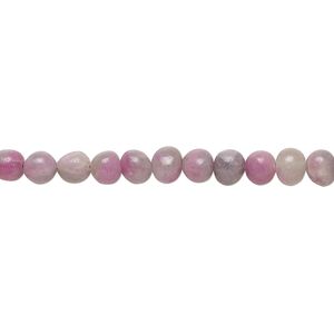 Plum blossom tourmaline 1pkg1, hand-cut pebble bead natural 14 inch small