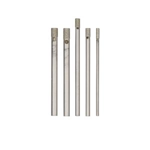 Drill bit, diamond-coated steel, 2 to 2-1/5 inches. Sold per 5-piece set.