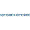 Bead 1pkg48 Malibu blue AB, Preciosa Czech crystal, 4mm bicone image number 0