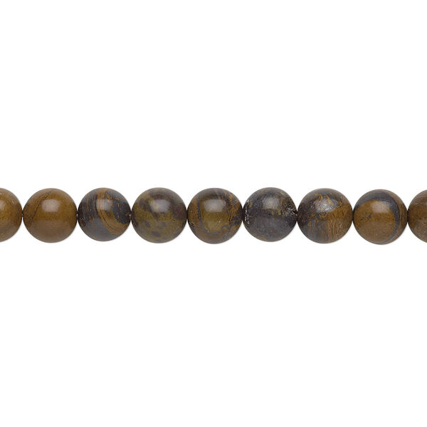 Bead, tiger iron (natural), 6mm round, B grade, Mohs hardness 7. Sold per 15-1/2" to 16" strand. image number 0