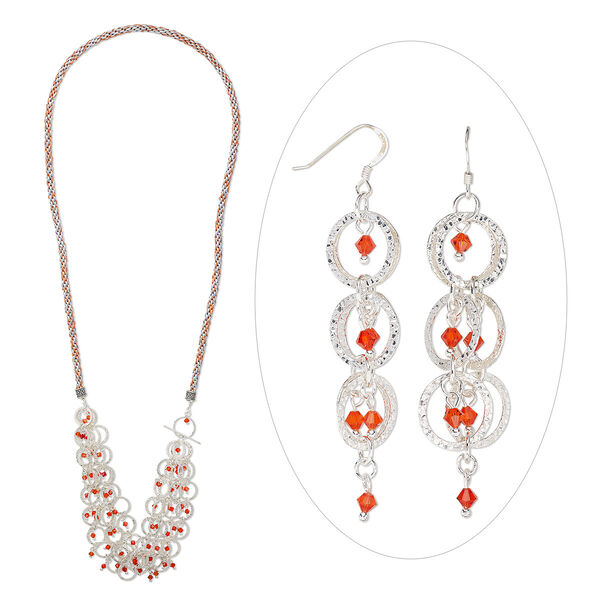 Necklace and earring set, One of a Kind Jewelry, 31 inches. Only one available. image number 0