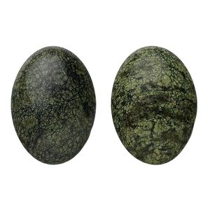 Russian serpentine 1pkg2, calibrated oval cab natural 25x18mm