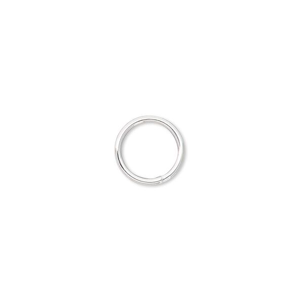 Jump ring, sterling silver-filled, 10mm soldered round, 8mm inside diameter, 18 gauge. Sold per pkg of 20. image number 0