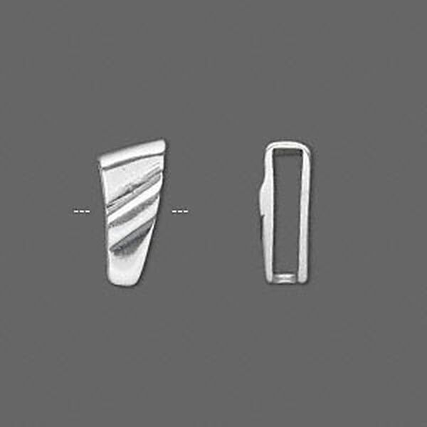 Slide, antiqued sterling silver, 14x10mm fancy. Sold individually. image number 0