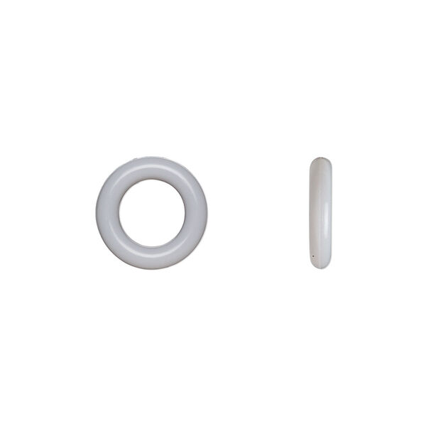 Component, Oh! Ring™, silicone, silver, 10mm round with 6mm hole. Sold per pkg of 300. image number 0