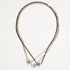Aluminum / steel / glass rhinestone 1pkg3, oval rolo chain / ball assortment mixed finish / clear 18 inch 3mm image number 0