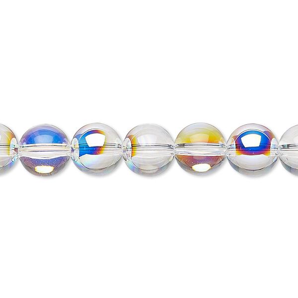 Bead 144pk crystal AB, Crystal Passions® 8mm globe 5028/4 image number 0