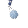 Blue opal / garnet 1pkg1, top-drilled hand-cut 1sided carved flower bead natural, 14mm image number 1