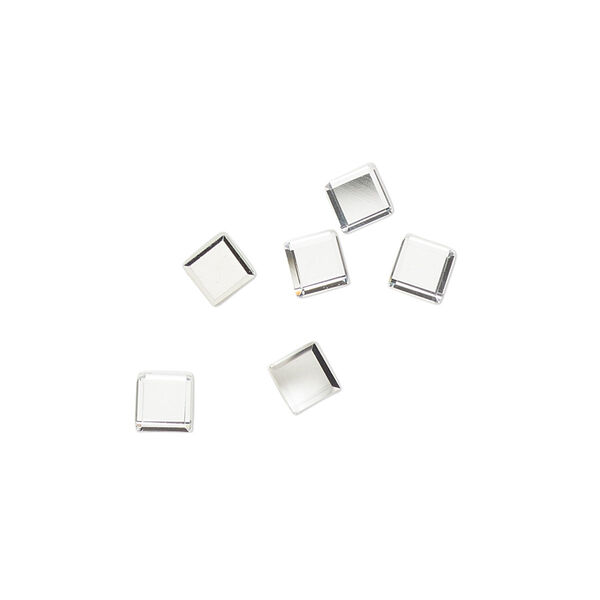 Flat back 6pk crystal clear foil back, Preciosa Czech crystal rhinestone 4mm cube image number 0