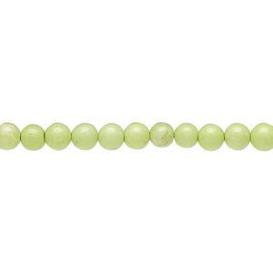 Magnesite 1pkg1, round bead 15 inch 3-4mm