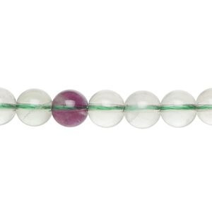 Green fluorite 1pkg1, round bead natural 15 inch 7-9mm