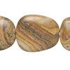 Picture jasper 1pkg1, flat freeform bead natural, 15 inch 26x22mm-27x24mm image number 0