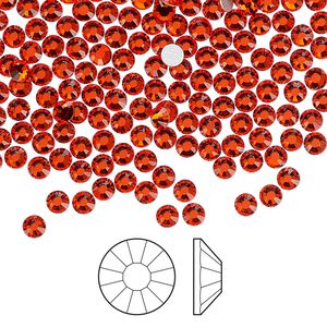 Flat back 144pk hyacinth foil back, Preciosa Viva 12® Czech crystal rhinestone 3-3.2mm chaton rose round SS12