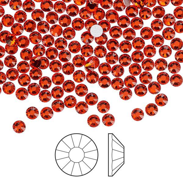 Flat back 144pk hyacinth foil back, Preciosa Viva 12® Czech crystal rhinestone 3-3.2mm chaton rose round SS12 image number 0