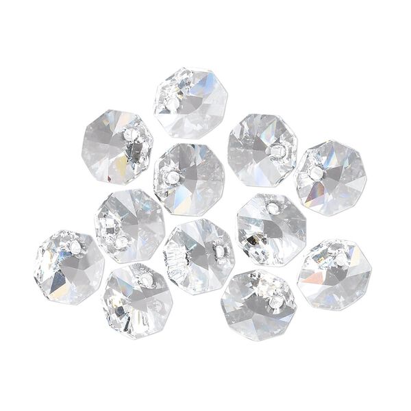 Drop 288pk crystal, Swarovski® 8mm pendant octagon 6401 image number 0