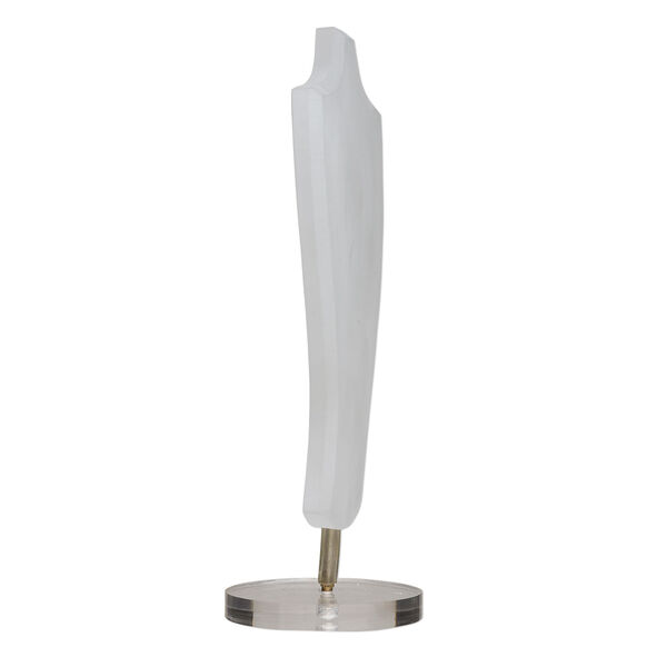 Display, necklace, acrylic, frosted clear, 7 x 4 x 2-3/8 inches. Sold individually. image number 1