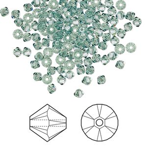 Bead 48pk erinite, Crystal Passions® 3mm bicone 5328