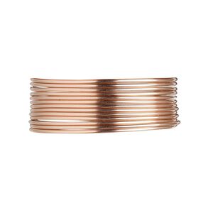Wire, 12Kt rose gold-filled, dead-soft, round, 20 gauge. Sold per pkg of 25 feet.