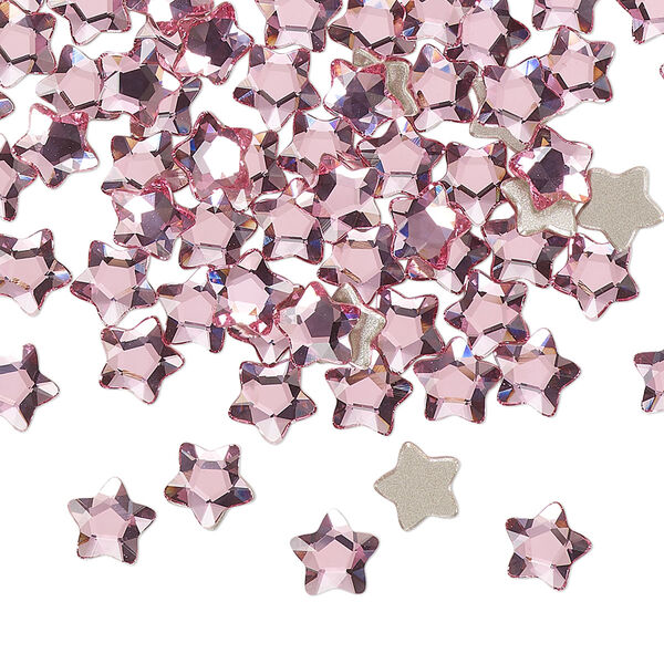 Flat back 360pk rose foil back, Swarovski® 6mm star flower 2754 image number 0