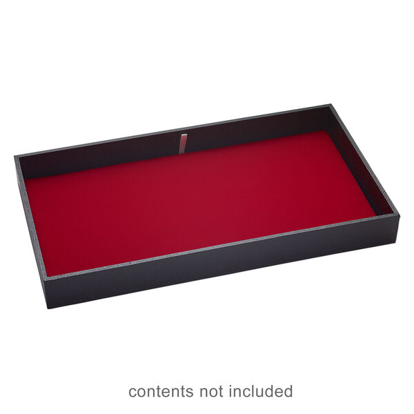 Display tray, paper and fiber board, black, 14-3/4 x 8-1/4 x 1-1/2 inches. Sold individually. image number 1