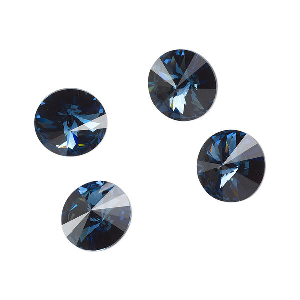 Chaton 288pk Montana foil back, Swarovski® 10.54-10.91mm rivoli SS47 1122 image number 0
