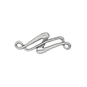 Link, sterling silver, 28x11mm single-sided infinity swirl design. Sold individually.