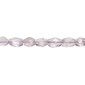Amethyst 1pkg1, hand-cut faceted puffed oval bead natural, 13 inch light 5x4mm-7x6mm