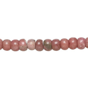 Rhodonite 1pkg1, rondelle bead natural, 15 inch 6x3mm-7x5mm