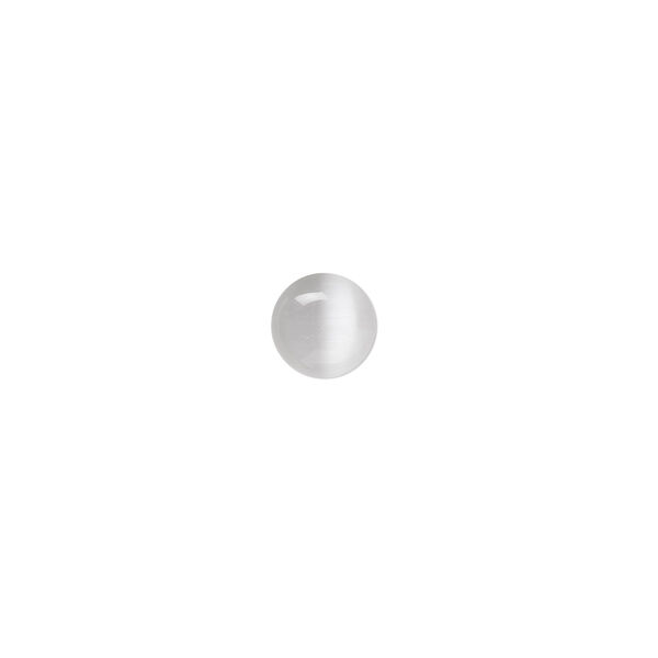 Cabochon, cat's eye glass (fiber optic glass), grey, 6mm calibrated round, quality grade. Sold per pkg of 10. image number 0