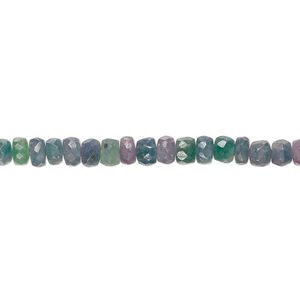 Emerald / beryl 1pkg1, hand-cut faceted rondelle bead 14 inch 4x2mm-5x3mm