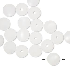 Bead, Cool Frost Resin Beads™, resin, frosted matte white, 8mm round. Sold per pkg of 20.