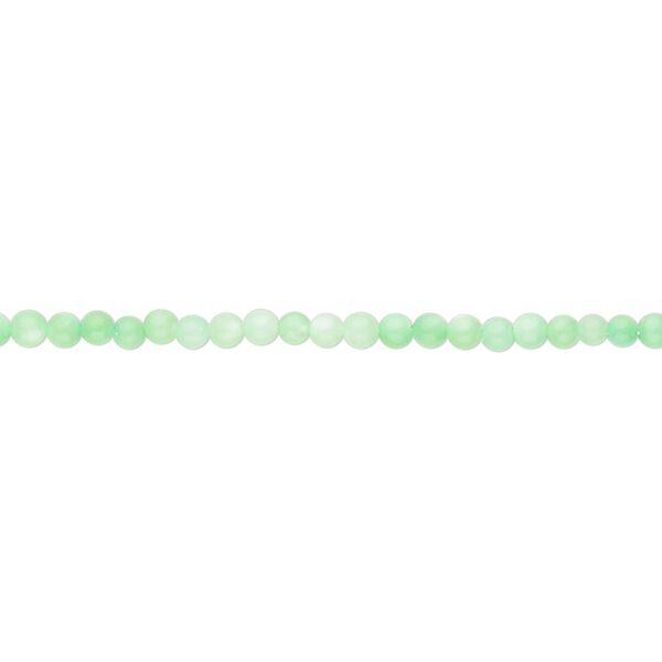 Bead, mother-of-pearl shell (dyed), mint green, 2mm round. Sold per 15" to 16" strand. image number 0