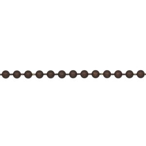 Chain 1pkg1 ball, 2.4mm, antique copper-finished steel 27 inch unfinished