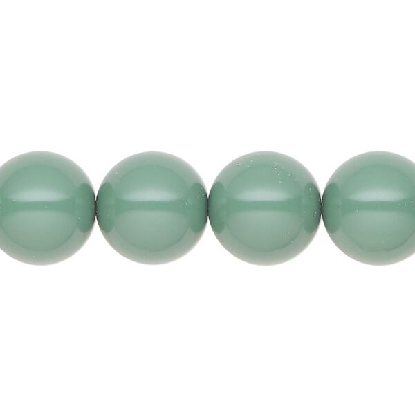 Pearl 30pk sage green, Preciosa Czech crystal 12mm round image number 0