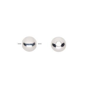 Bead, ultra silver-plated brass, 8mm round. Sold per pkg of 50.