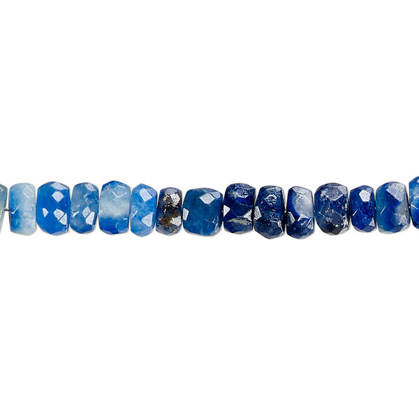 Bead 1pkg1 afghanite, 6x3mm-7x4mm hand-cut faceted rondelle B grade, 15.5-16 inch natural shaded image number 1