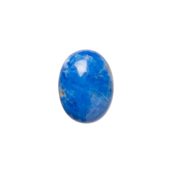 Cabochon, denim lapis (natural), 16x12mm calibrated oval, C grade, Mohs hardness 5 to 6. Sold per pkg of 2. image number 0
