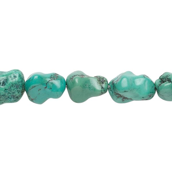 Turquoise 1pkg1, dog bone bead 15.5-16 inch 11x8mm-14x9mm image number 0