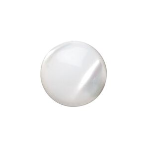Cabochon, trochus shell (natural), 10mm calibrated round, Mohs hardness 3-1/2. Sold per pkg of 4.