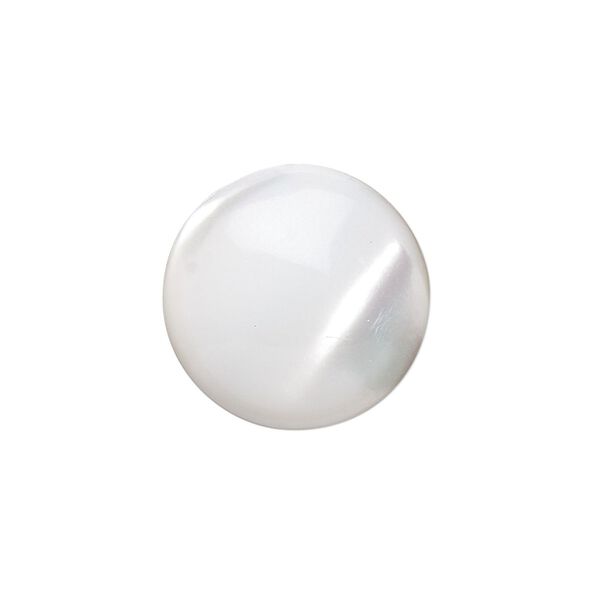 Cabochon, trochus shell (natural), 10mm calibrated round, Mohs hardness 3-1/2. Sold per pkg of 4. image number 0