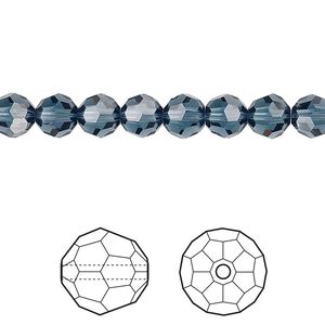 Bead 12pk Montana, Crystal Passions® 6mm round 5000