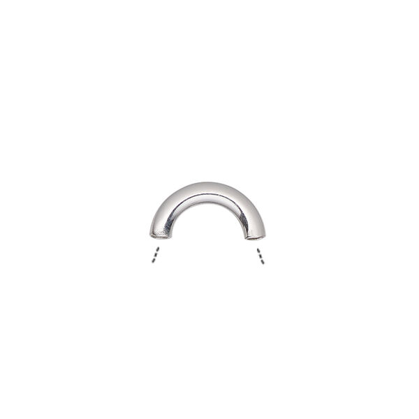 Bead, sterling silver-filled, 12x2mm curved tube. Sold per pkg of 4. image number 0