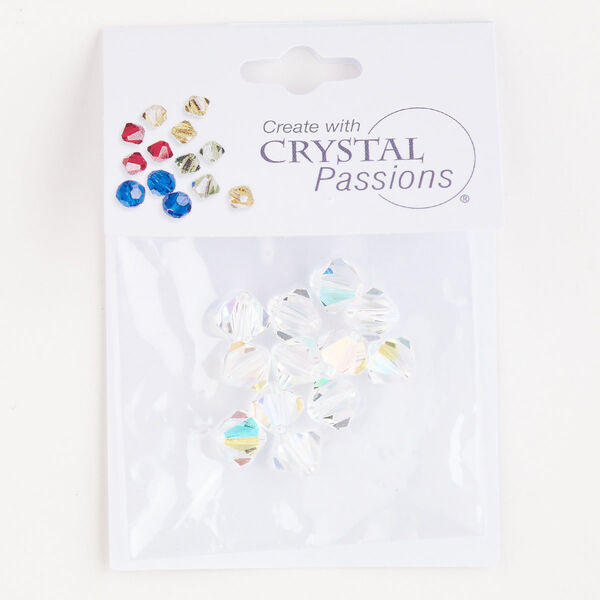 Bead 12pk crystal AB, Crystal Passions® 8mm bicone 5301 image number 0
