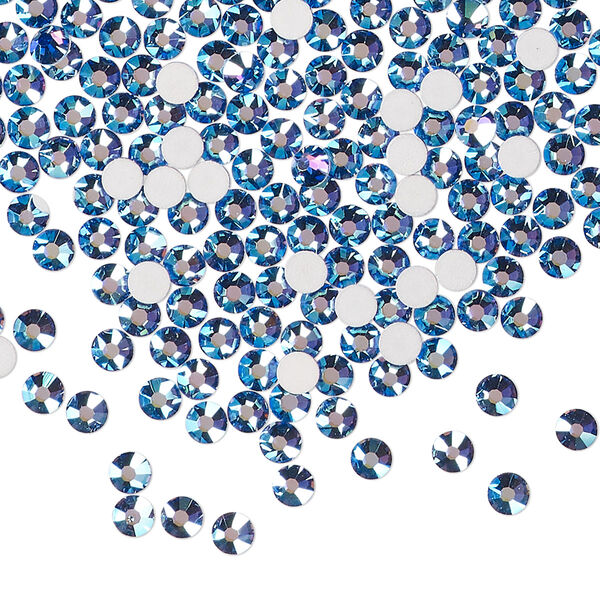 Flat back 1440pk blue violet AB foil back, Preciosa MAXIMA Czech crystal rhinestone 3-3.2mm chaton rose round SS12 image number 0